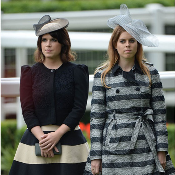 英國碧翠絲公主(PrincessBeatrice)和歐吉妮公主(PrincessEugenie)亮相2013英國皇家愛斯科賽馬會(huì)